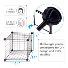 Load image into Gallery viewer, DIY 12 Cube Grid Wire Cube Shelves
