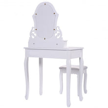 Load image into Gallery viewer, White Vanity Makeup Dressing Table with Mirror + 4 Drawers
