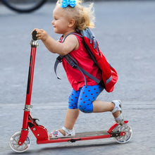 Load image into Gallery viewer, Folding Aluminum Kids Kick Scooter with LED Lights-Red
