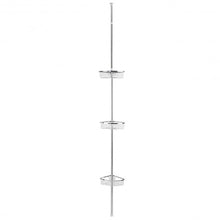 Load image into Gallery viewer, 3-Tier Stainless Steel Adjustable Corner Shower Storage Shelf
