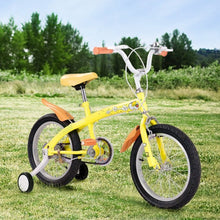 Load image into Gallery viewer, 16&quot; Outdoor Sports Kids Bicycle with Training Wheels Bell-Yellow
