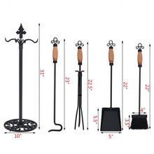 Load image into Gallery viewer, 5 Pieces Fireplace Iron Tools Set

