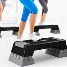 Load image into Gallery viewer, Aerobic Exercise Stepper Trainer with Adjustable Height 5&quot;- 7&quot;- 9&quot;-Gray
