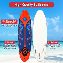 Load image into Gallery viewer, 6&#39; Surf Foamie Boards Surfing Beach Surfboard-Red

