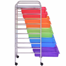 Load image into Gallery viewer, 10 Drawers Rolling Metal Storage Cart

