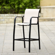 Load image into Gallery viewer, 4 pcs Patio Counter Height Steel Frame Leisure Bar Chairs

