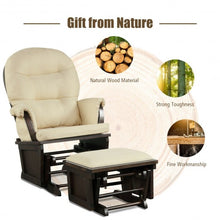 Load image into Gallery viewer, Baby Nursery Relax Rocker Rocking Chair Set-Beige
