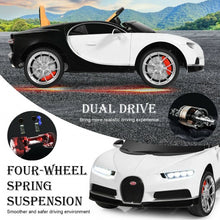 Load image into Gallery viewer, 12V Licensed Bugatti Chiron Kids Ride on Car with Storage Box and MP3-White
