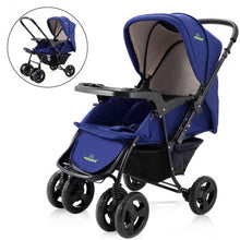 Load image into Gallery viewer, Two Way Foldable Baby Kids Travel Stroller Newborn Infant Pushchair Buggy-Blue
