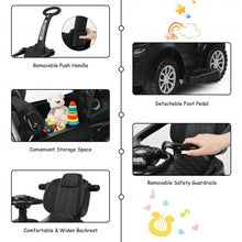 Load image into Gallery viewer, Honey Joy 3 in 1 Ride on Push Car Toddler Stroller Sliding Car with Music-Black
