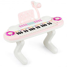 Load image into Gallery viewer, 37-key Kids Toy Keyboard Piano with Microphone-Pink
