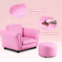 Load image into Gallery viewer, Kids Single Armrest Couch Sofa with Ottoman
