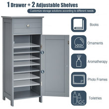 Load image into Gallery viewer, Wooden Storage Free-Standing Floor Cabinet with Drawer and Shelf-Gray
