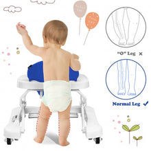 Load image into Gallery viewer, 2-in-1 Foldable Baby Walker with Adjustable Heights-Blue
