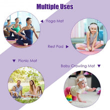 Load image into Gallery viewer, 7&#39; x 5&#39; x 8 mm Thick Workout Yoga Mat-Purple
