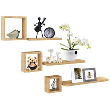 Load image into Gallery viewer, Set of 6 Home Display Floating Wall Mounted Shelves-Natural
