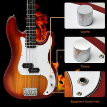 Load image into Gallery viewer, Electric Bass Pick Amp Cord Guitar with Bag Strap-Red
