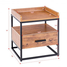 Load image into Gallery viewer, 2-Tiers End Side Table with 1 Drawer

