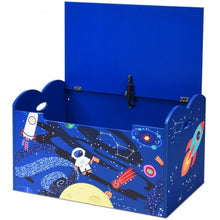 Load image into Gallery viewer, Wooden Toy Box Storage with Seating Bench for Kids-Blue
