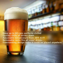 Load image into Gallery viewer, 60 Can Beverage Mini  Refrigerator with Glass Door
