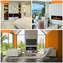 Load image into Gallery viewer, 60&quot; Recessed Ultra Thin Mounted Wall Electric Fireplace
