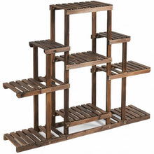 Load image into Gallery viewer, 6-Tier Flower Wood Stand Plant Display Rack Storage Shelf
