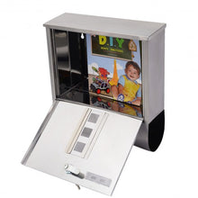 Load image into Gallery viewer, Wall Mounted Steel Mail Box with Newspaper Roll
