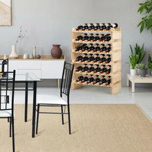 Load image into Gallery viewer, 36 Bottles Stackable Wooden Wobble-Free Modular Wine Rack
