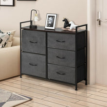 Load image into Gallery viewer, 5 Drawers Room Wood Dresser Storage Side Table Display Organizer
