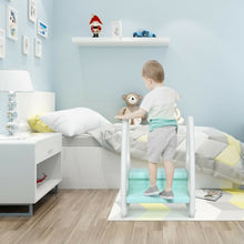 Load image into Gallery viewer, Kids Step Stool Learning Helper w/Armrest for Kitchen Toilet Potty Training-Blue
