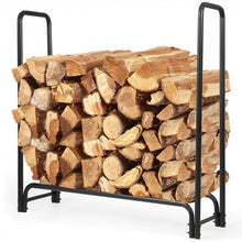Load image into Gallery viewer, 4 Feet Outdoor Steel Firewood Log Rack
