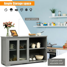 Load image into Gallery viewer, Sideboard Buffet Cupboard Storage Cabinet with Sliding Door-Gray
