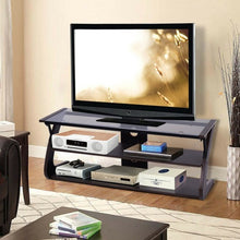 Load image into Gallery viewer, 3-Tier Tempered Glass Top Media Console TV Stand

