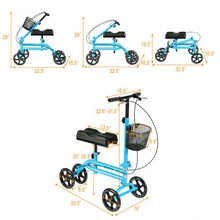 Load image into Gallery viewer, Medical Steerable Knee Walker with Dual Braking System-Blue

