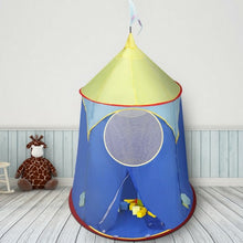 Load image into Gallery viewer, Blue Foldable Castle Kids Play Tent

