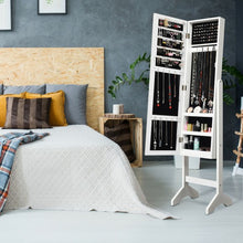 Load image into Gallery viewer, Attractive Rectangle Mirrored Jewelry Cabinet-White
