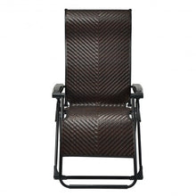 Load image into Gallery viewer, 2PCS Patio Rattan Zero Gravity Lounge Chair
