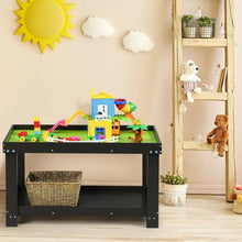 Load image into Gallery viewer, Solid Multifunctional Wood Kids Activity Play Table-Black
