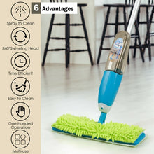 Load image into Gallery viewer, Double Sided Flip Spray Mop with Refillable Bottle and Washable Pads
