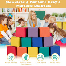 Load image into Gallery viewer, 12-Piece 5.5&quot; Soft Colorful Foam Building Blocks
