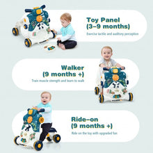 Load image into Gallery viewer, 3-in-1 Baby Sit-to-Stand Walker with Music and Lights-Blue
