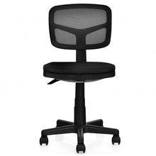 Load image into Gallery viewer, Armless Computer Chair w/Height Adjustment &amp; Breathable Mesh- Home Office-Black
