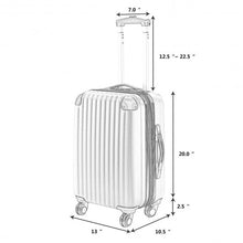 Load image into Gallery viewer, GLOBALWAY 20&quot; ABS Carry On Luggage Travel Bag Trolley Suitcase 8 color-LB
