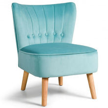 Load image into Gallery viewer, Armless Accent Chair Tufted Velvet Leisure Chair-Green
