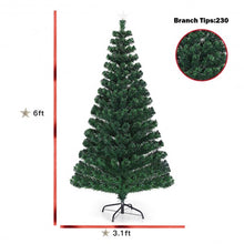 Load image into Gallery viewer, 5&#39;/6&#39;7&#39; LED Fiber Optic Artificial Christmas Tree w/ Top Star-6&#39;
