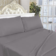 Load image into Gallery viewer, Twin Size 4 Pieces Bed Sheet Set-Gray
