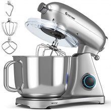 Load image into Gallery viewer, 7 Quart 800W 6-Speed Electric Tilt-Head Food Stand Mixer-Silver
