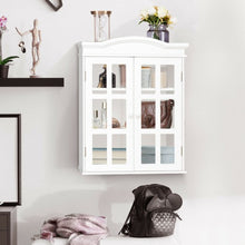 Load image into Gallery viewer, Wall-Mount Bathroom Double Doors Shelved Storage Cabinet
