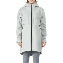 Load image into Gallery viewer, Hooded  Women&#39;s Wind &amp; Waterproof Trench Rain Jacket-Gray-M
