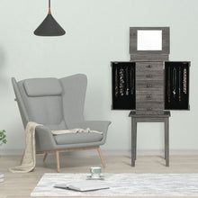 Load image into Gallery viewer, Standing Jewelry Cabinet Storage Organizer with Wooden Legs
